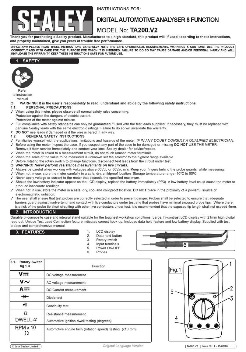Sealey TA200.V2 User manual
