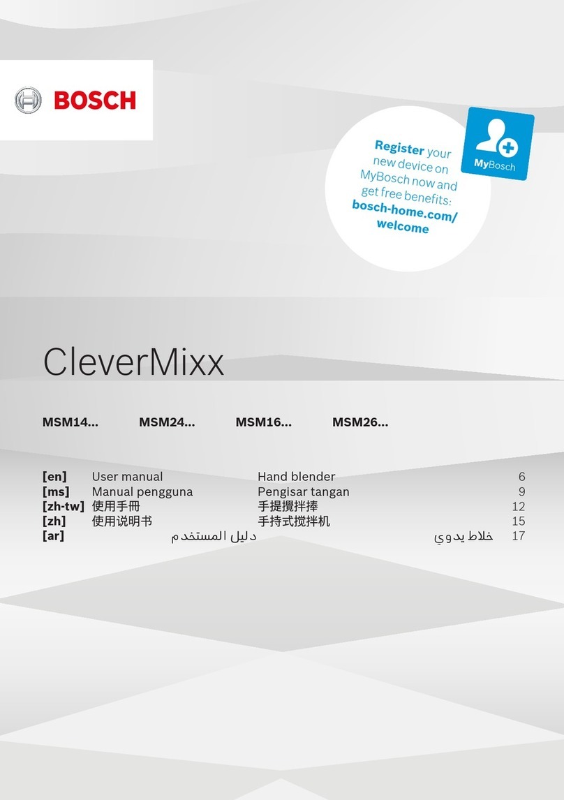 Bosch CleverMixx MSM16 Series user manual