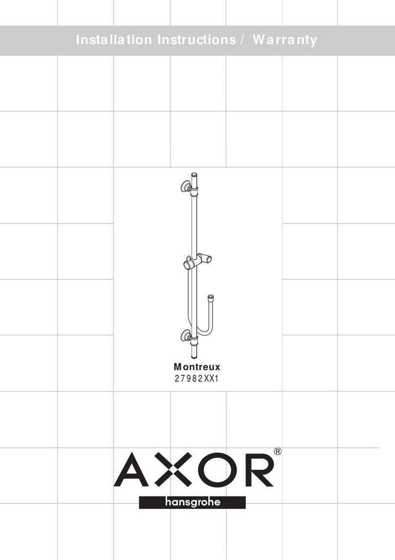 Hans Grohe AXOR Montreux 27982 1 Series Installation guide Hans Grohe AXOR Montreux 27982 1 Series Installation guide