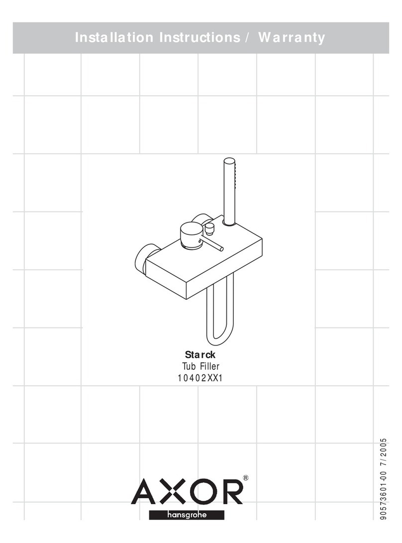 Hans Grohe AXOR Starck 10402 1 Series Installation guide Hans Grohe AXOR Starck 10402 1 Series Installation guide