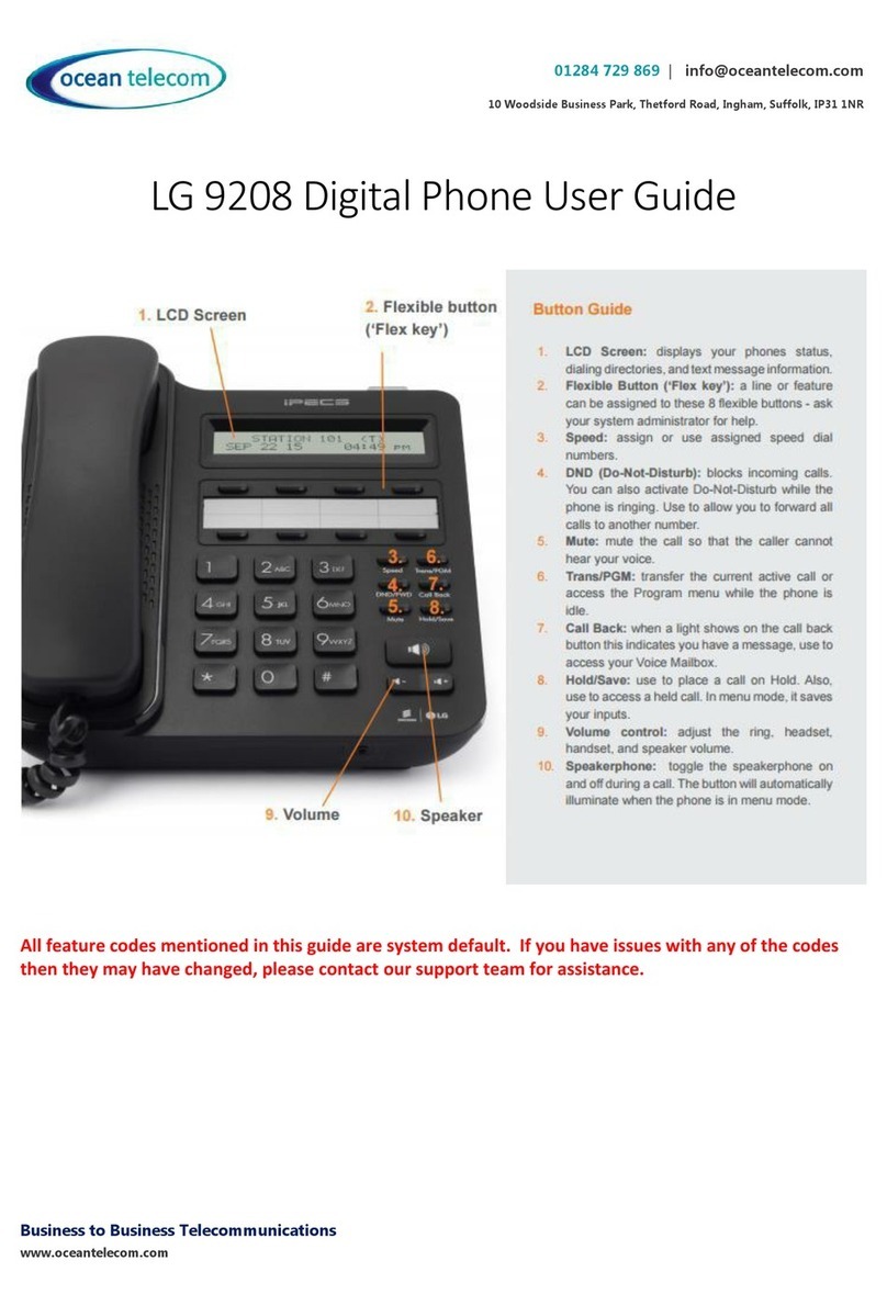 Ocean Telecom LG 9208 User manual