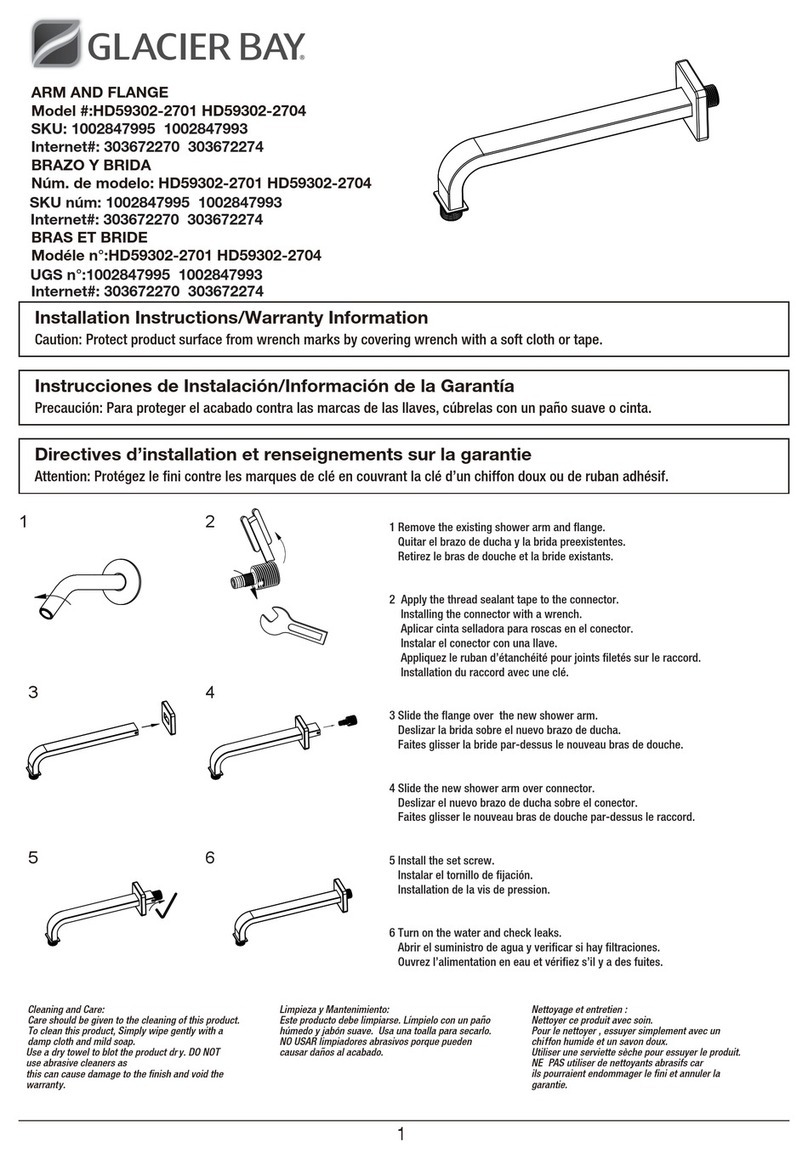 Glacier bay HD59302-2704 installation instructions