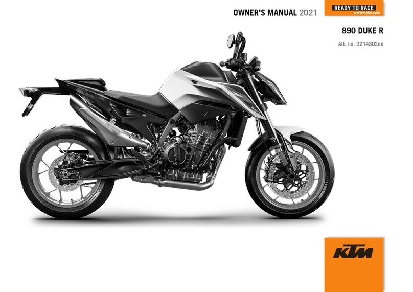 KTM 890 DUKE R 2021 User manual
