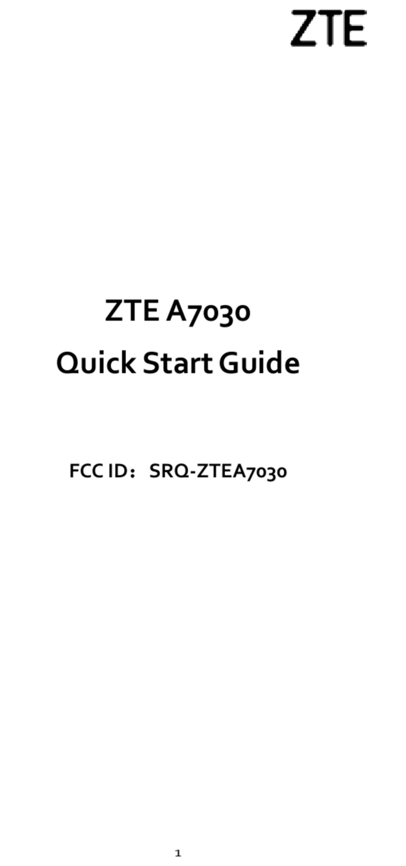 Zte A7030 User manual
