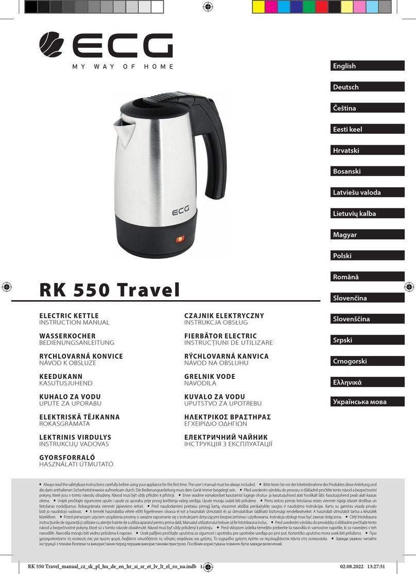 ECG RK 550 Travel User manual ECG RK 550 Travel User manual