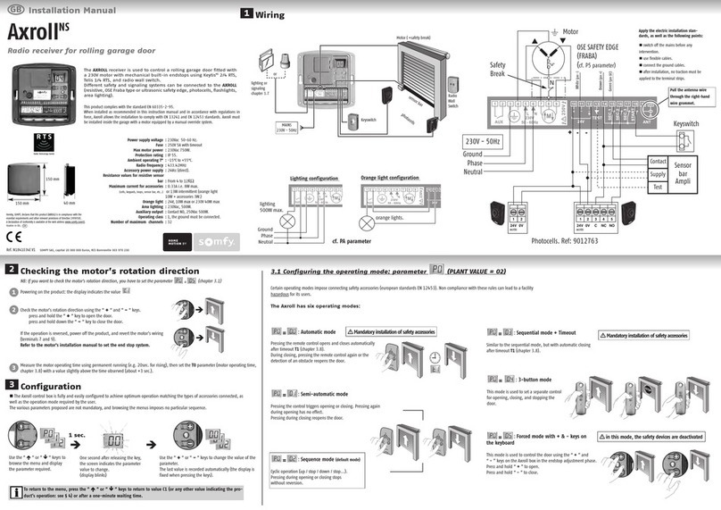 SOMFY Axroll User manual