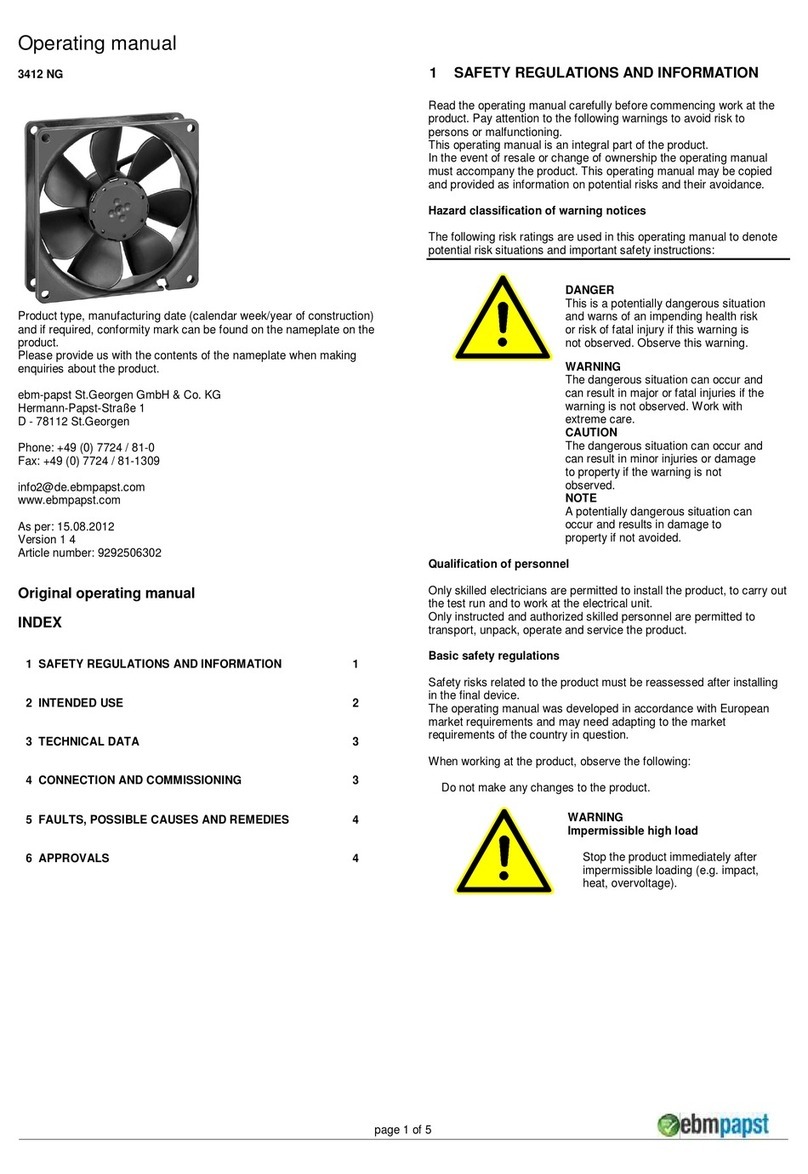 Ebmpapst 3412 NG User manual