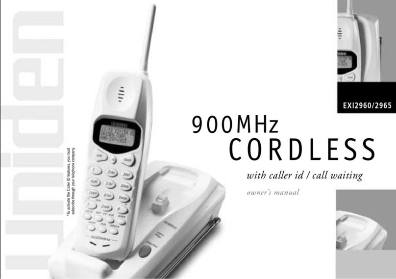 Uniden EXI2965 owner's manual