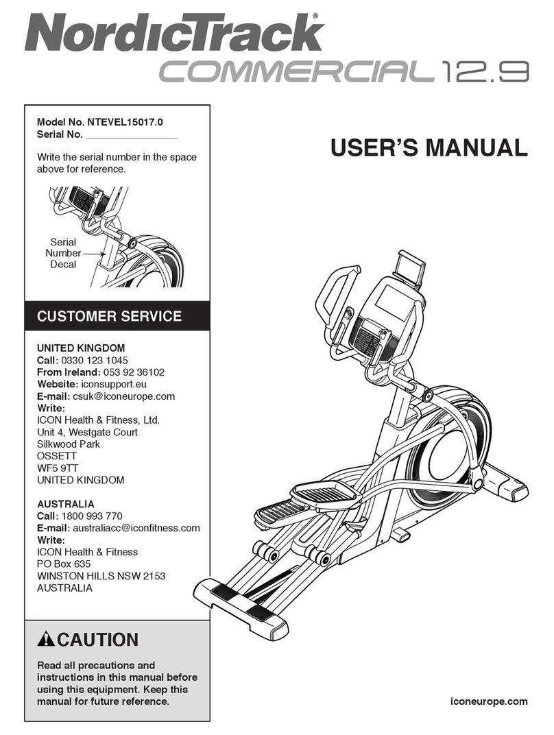 NordicTrack COMMERCIAL 12.9 User manual