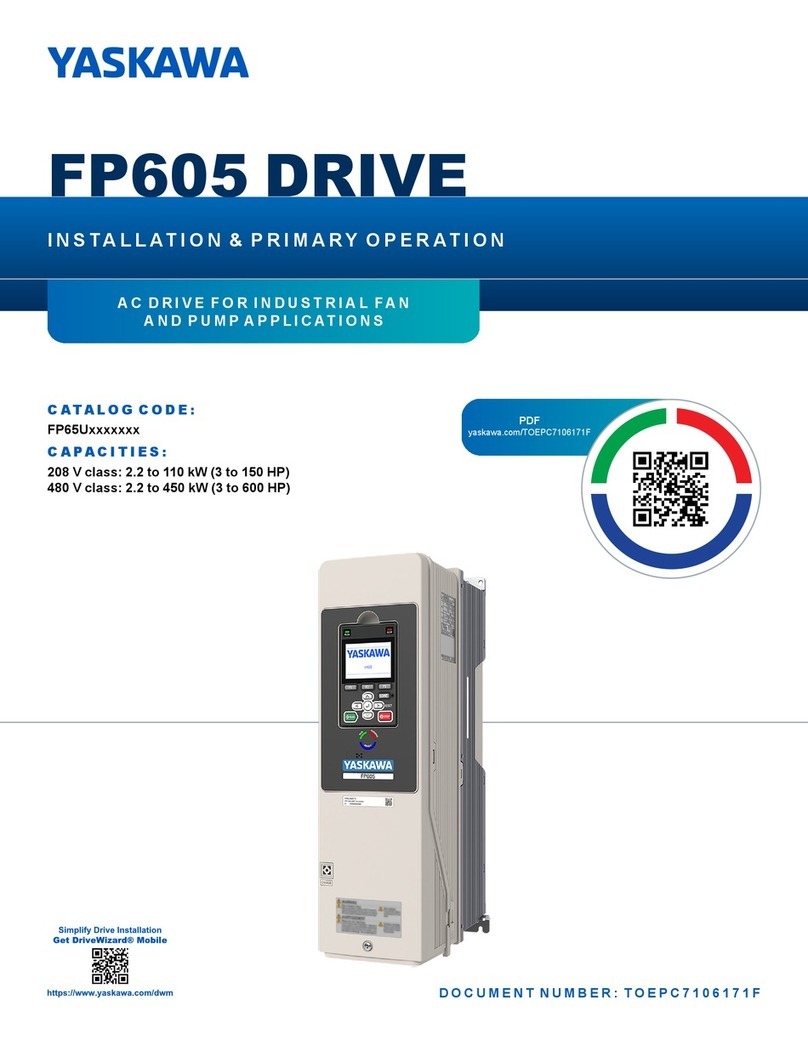 YASKAWA FP605 Installation & Primary Operation YASKAWA FP605 Installation & Primary Operation