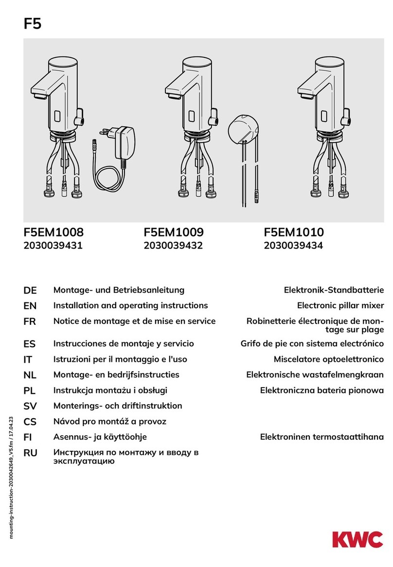KWC F5EM1008 Installation and operating instructions KWC F5EM1008 Installation and operating instructions