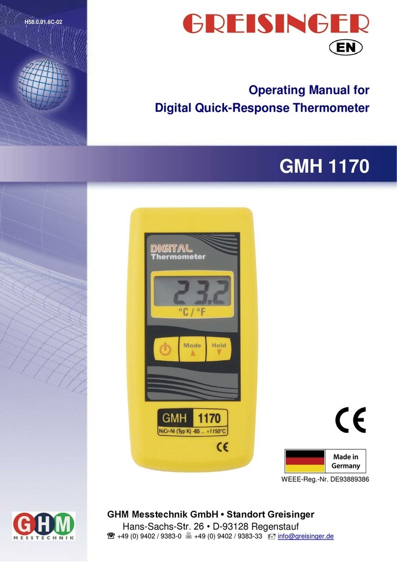 GREISINGER GMH 1170 operating manual