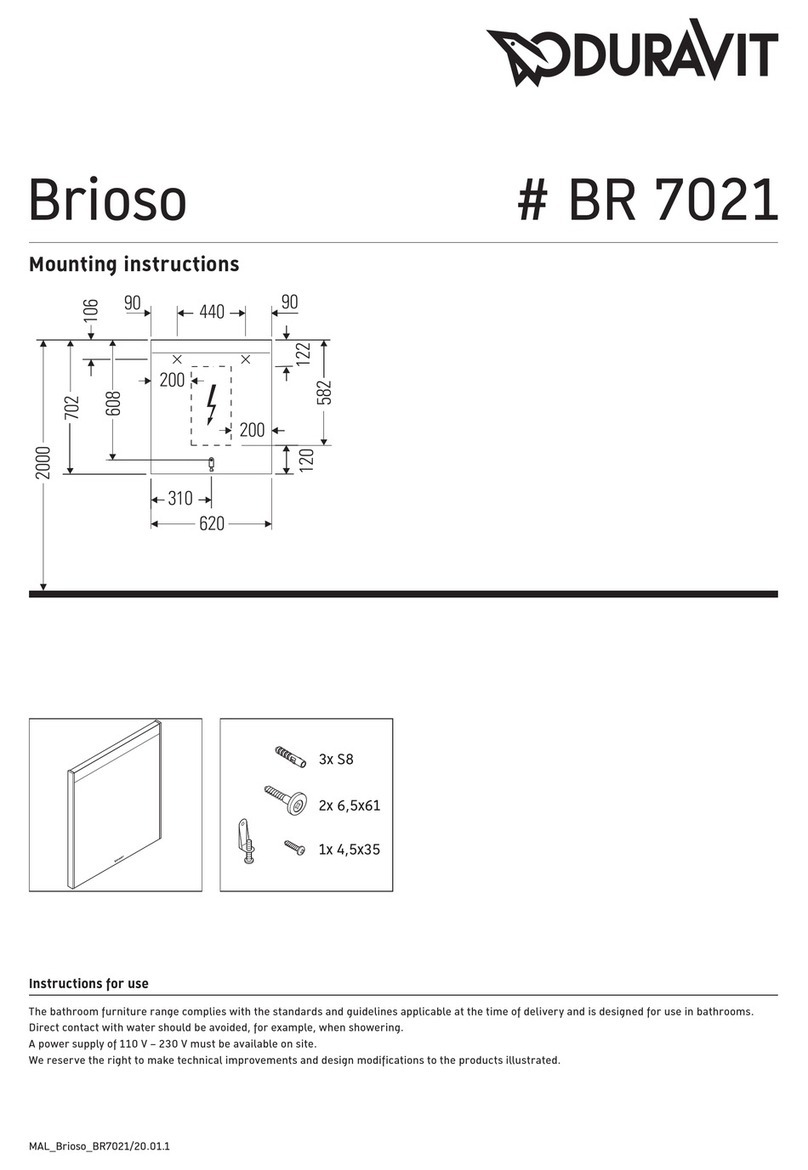 DURAVIT Brioso BR 7021 User manual