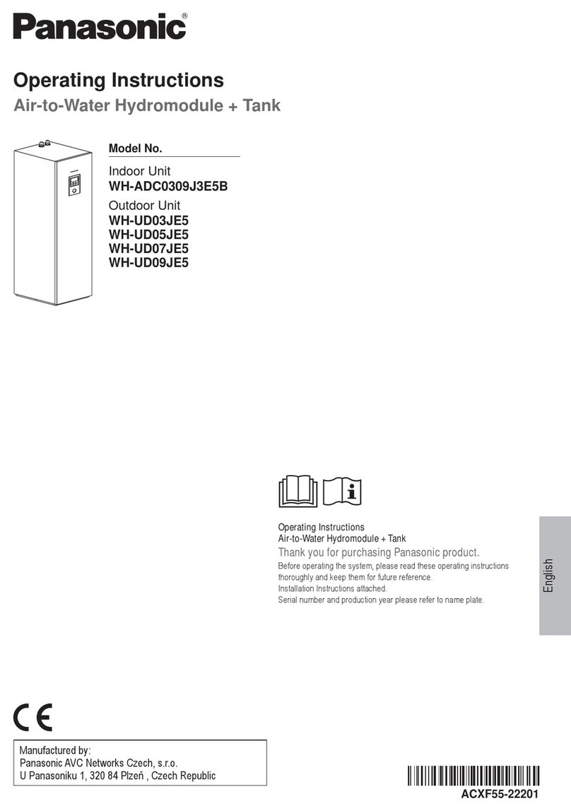 Panasonic Aquarea WH-ADC0309J3E5B operating instructions
