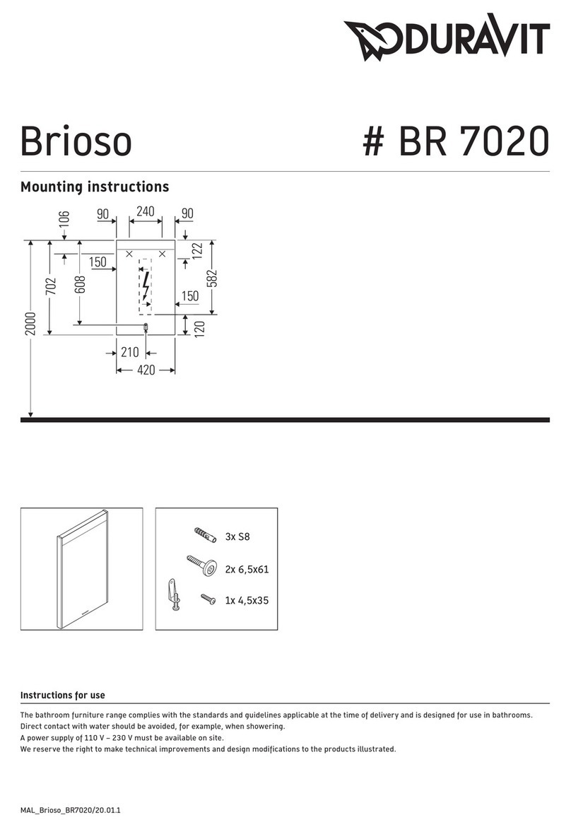 DURAVIT Brioso BR 7020 User manual