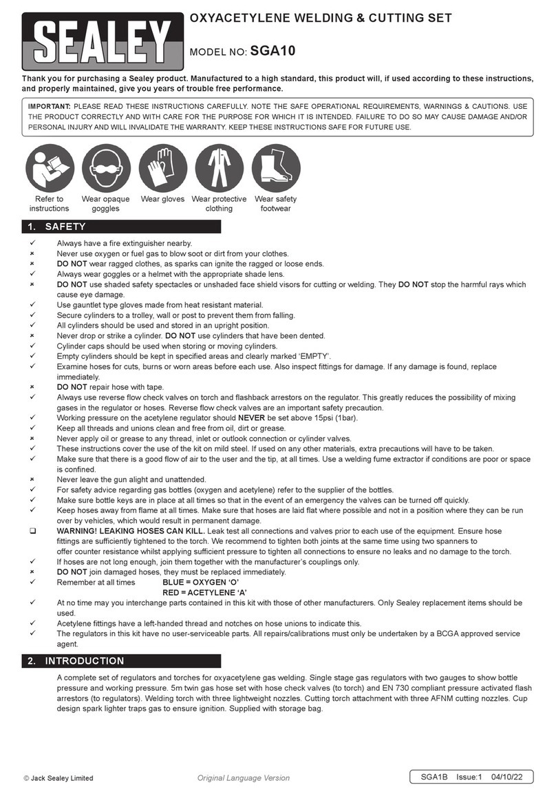 Sealey SGA10 User manual