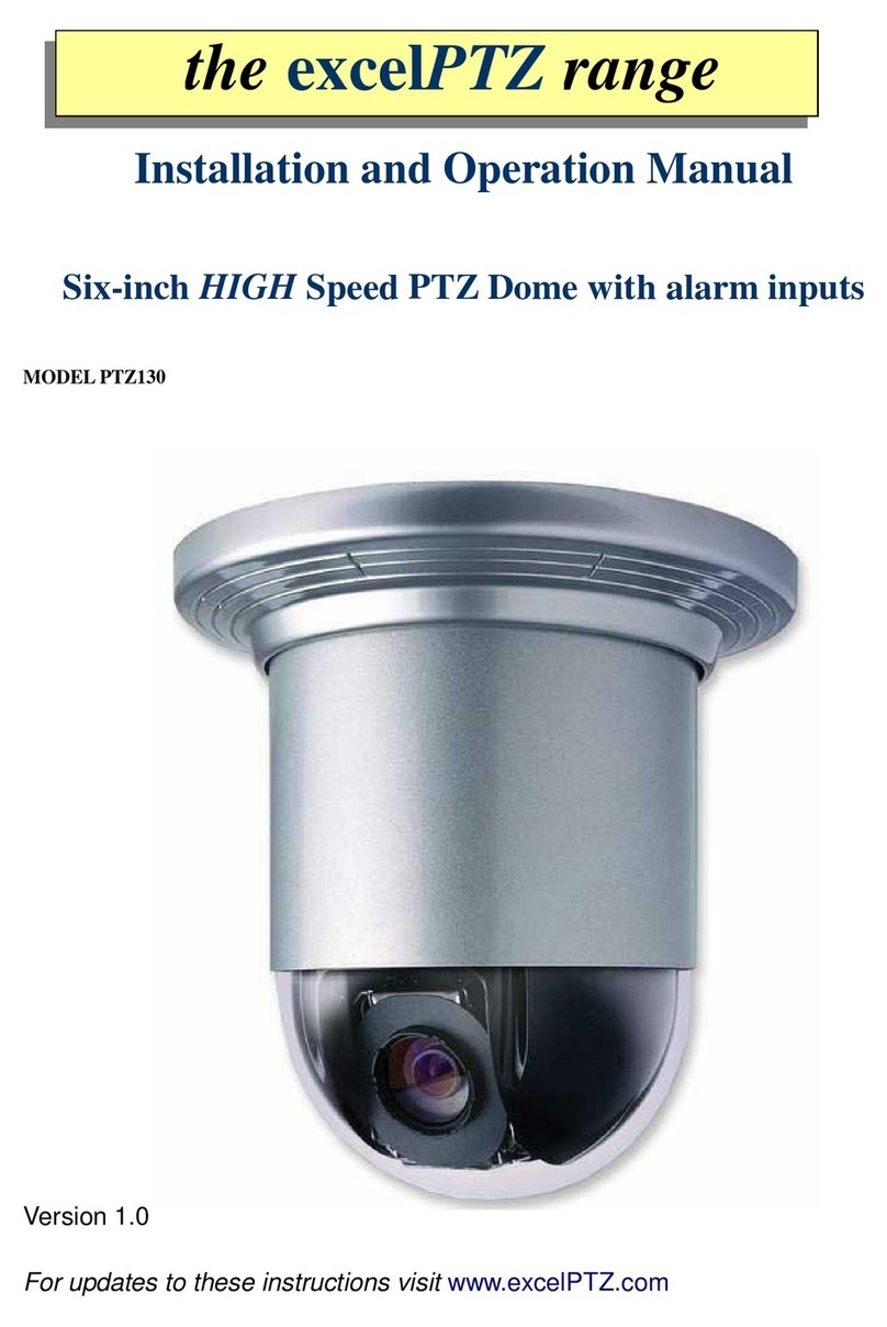 excelPTZ PTZ130 Installation and operation manual