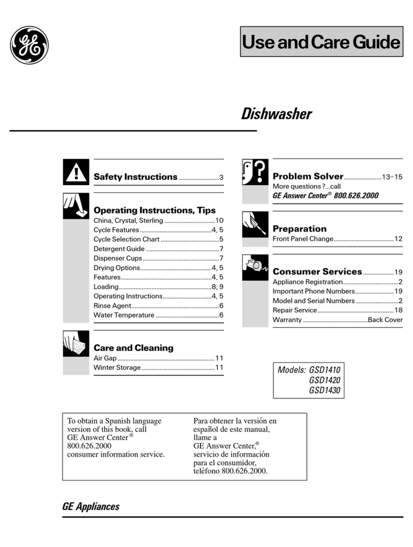 GE GSD1430 User manual
