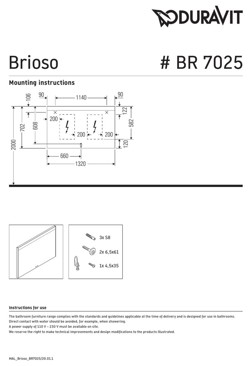 DURAVIT Brioso BR 7025 User manual DURAVIT Brioso BR 7025 User manual