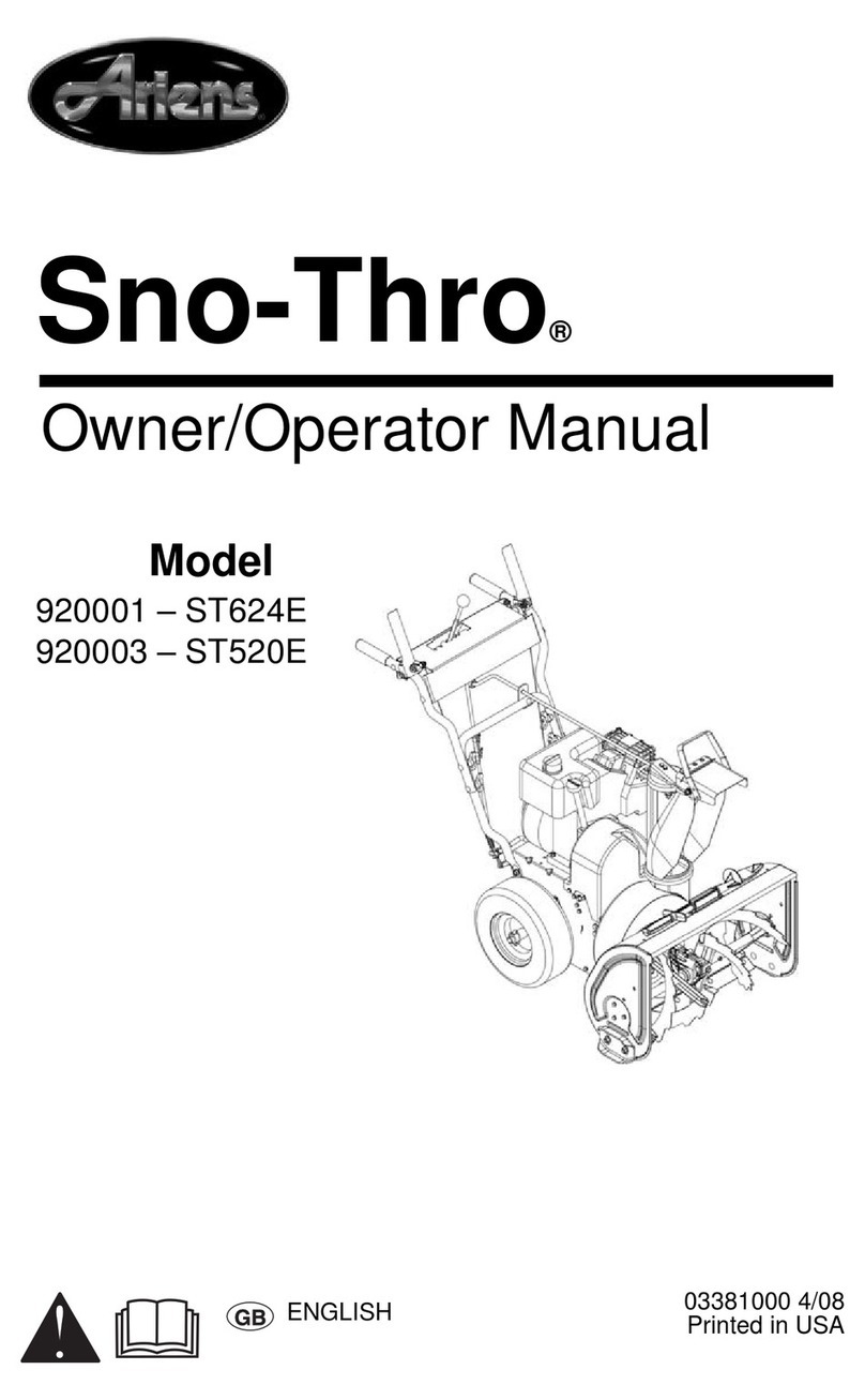 Ariens Sno-Thro ST520E Owner's manual