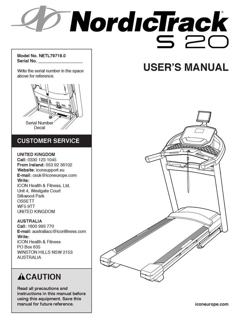 NordicTrack S 20 user manual