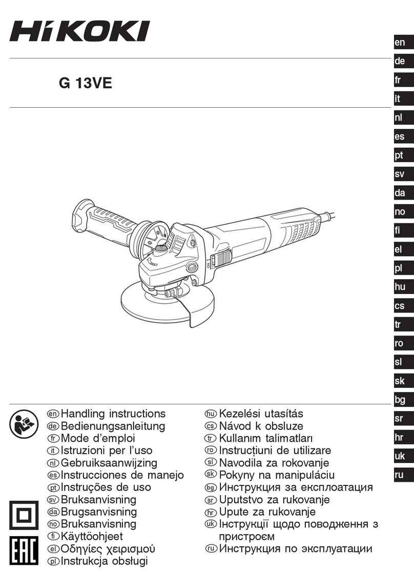 HIKOKI G 13VE User manual HIKOKI G 13VE User manual
