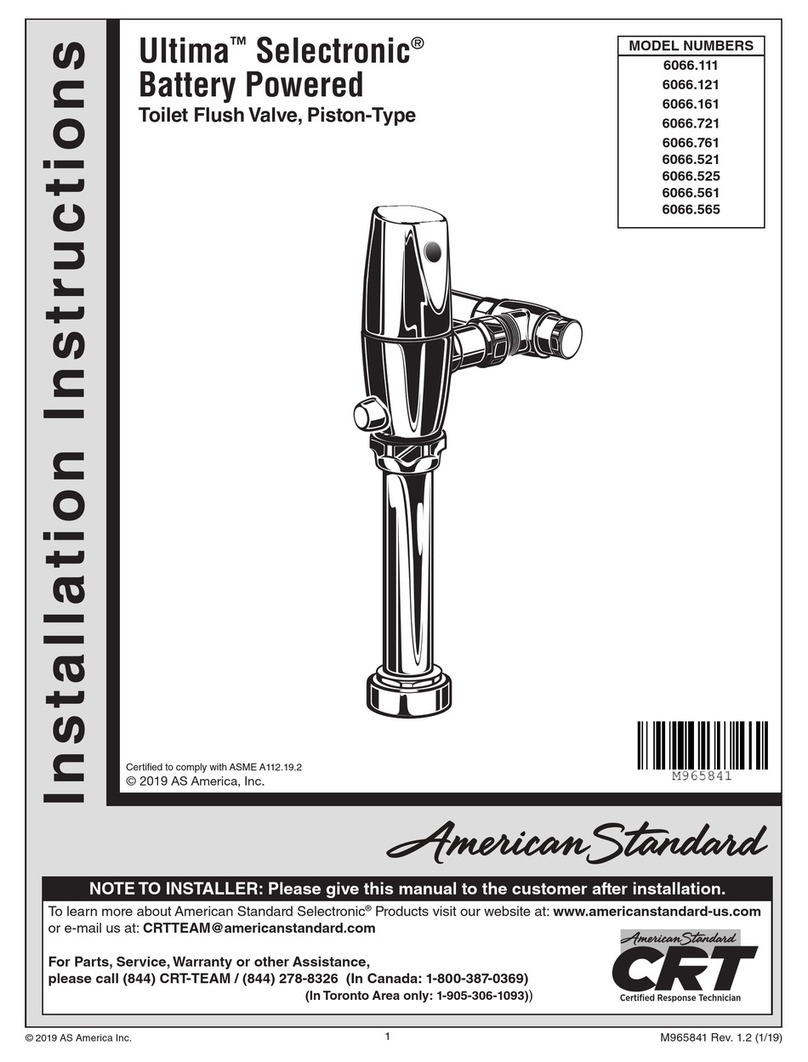 American Standard SELECTRONIC 6066.111 User manual