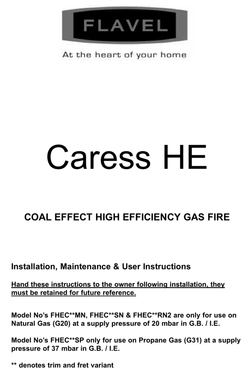 Flavel Caress HE Installation, maintenance & user instructions