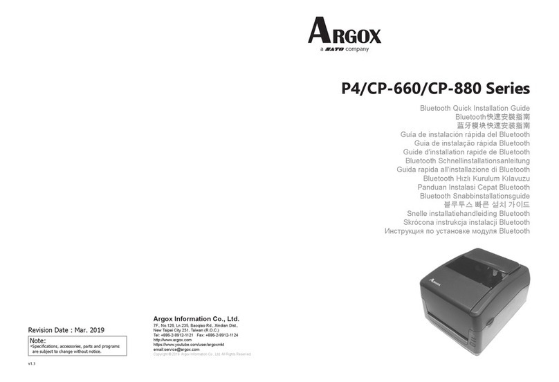 SATO Argox P4 Series User manual SATO Argox P4 Series User manual
