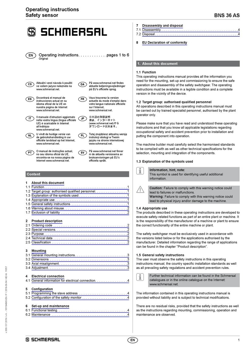 schmersal BNS 36 AS operating instructions
