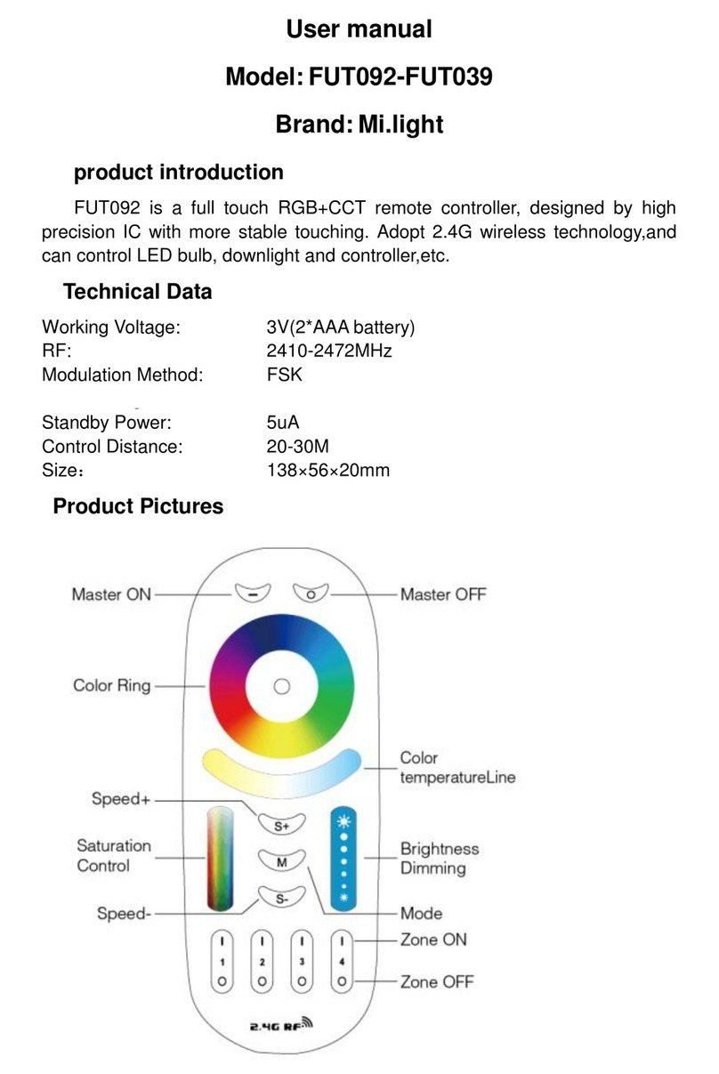 Mi-Light FUT092 user manual