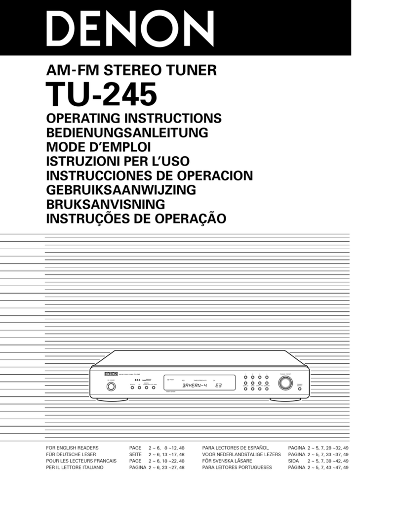 Denon tu-245 operating instructions