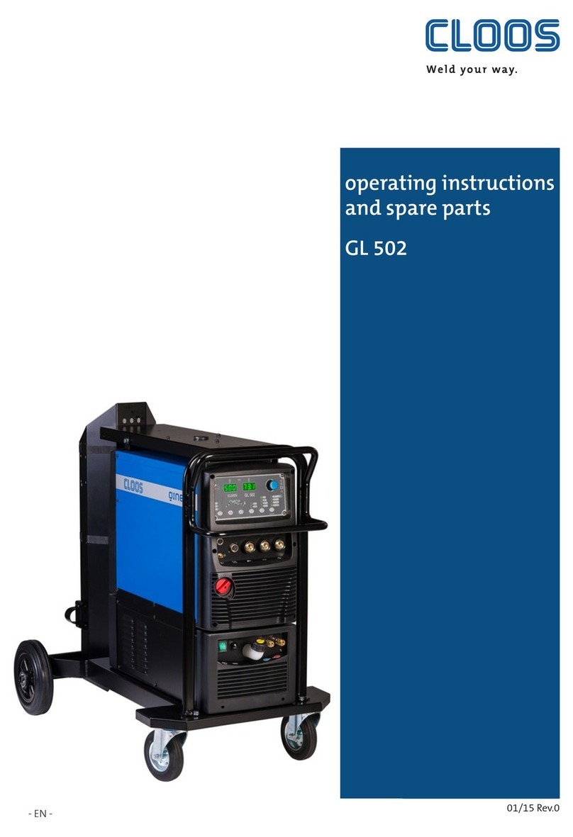 Cloos GL 502 Operating instructions and spare parts