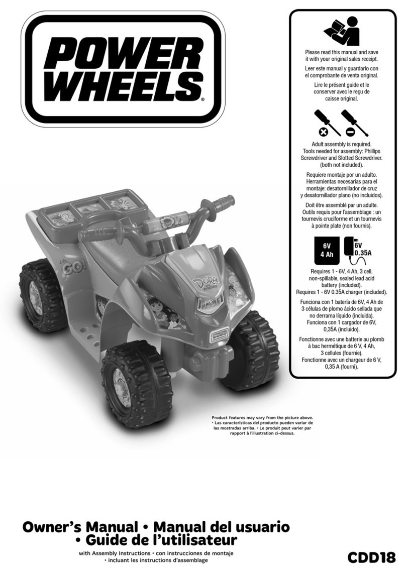 Power Wheels CDD18 owner's manual