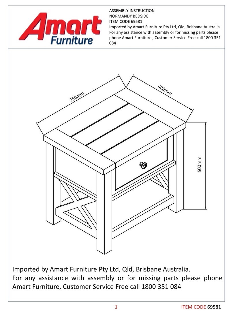 Amart Furniture NORMANDY 69581 Assembly instruction