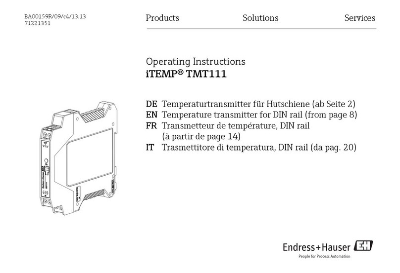 Endress+Hauser iTEMP TMT111 User manual
