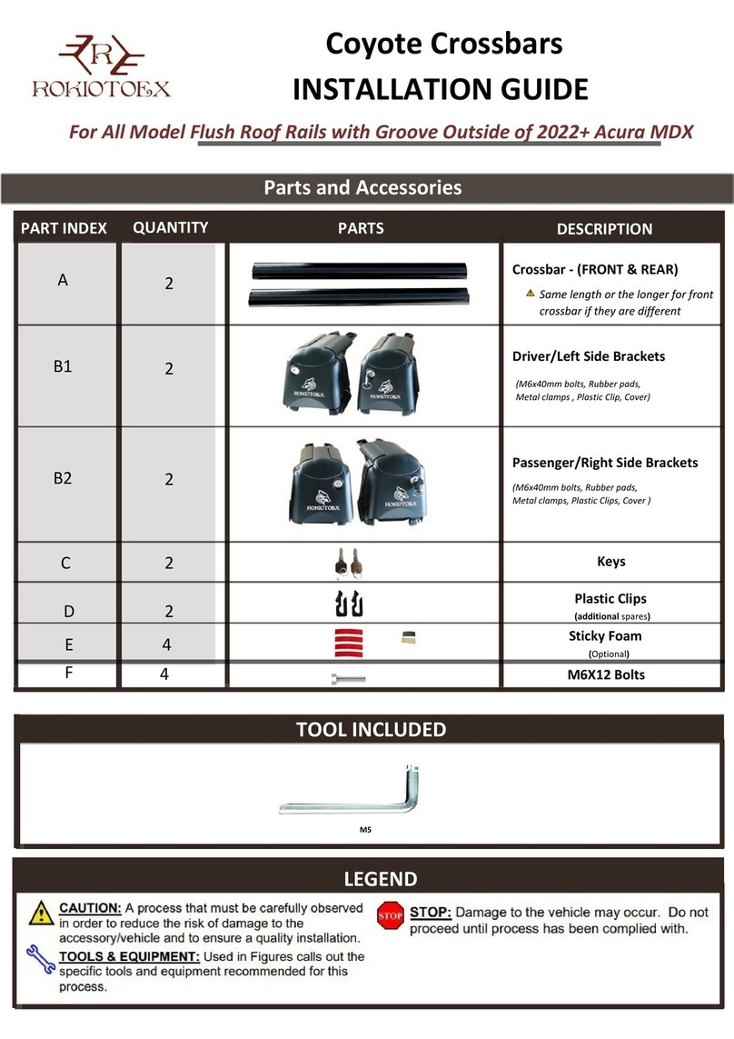 ROKIOTOEX Coyote Crossbars installation guide