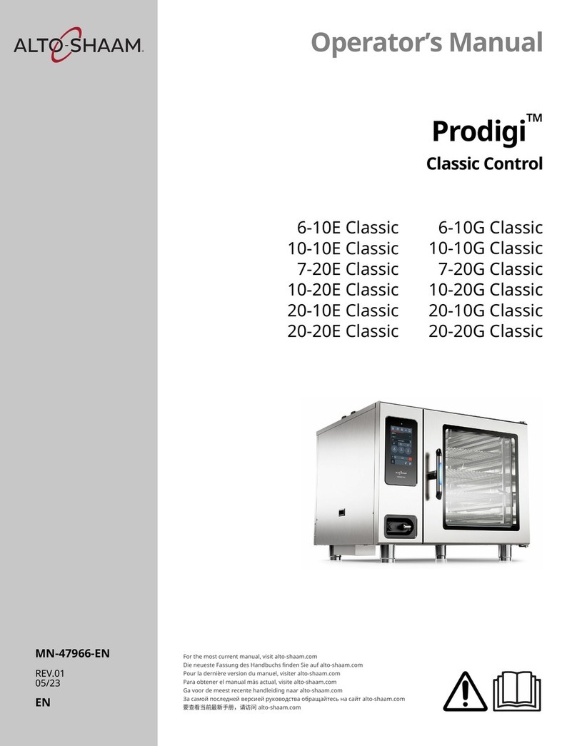 Alto-Shaam Prodigi Classic Control 6-10E Operator's manual