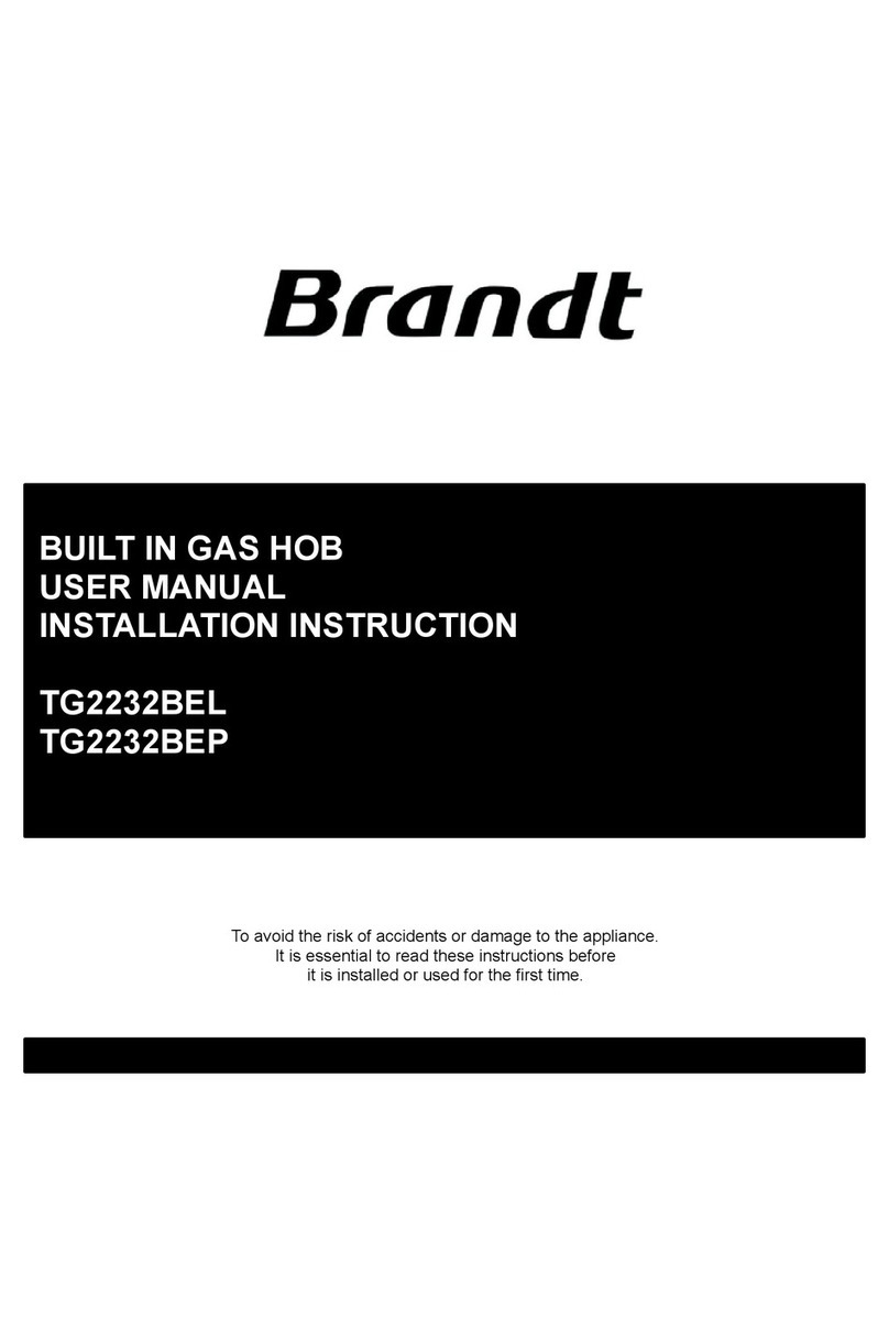 Brandt TG2232BEL Specification sheet
