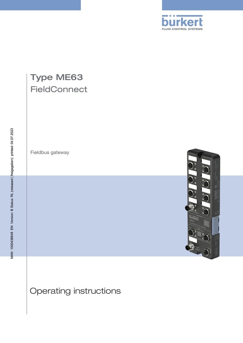 Burkert FieldConnect ME63 operating instructions