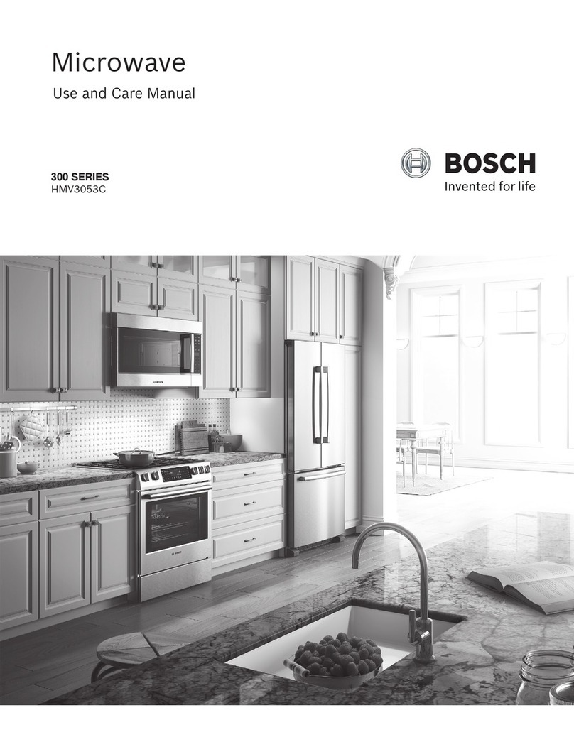 Bosch 300 Series use and care manual