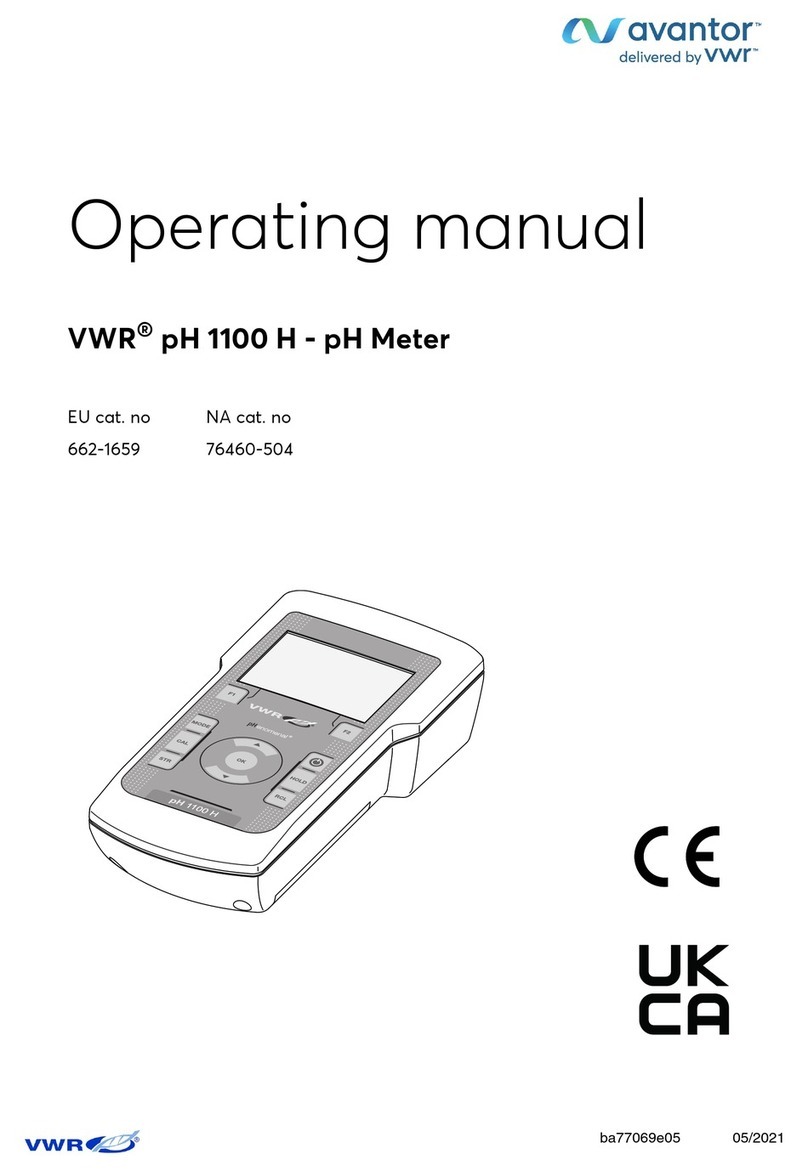VWR pH 1100 H User manual VWR pH 1100 H User manual