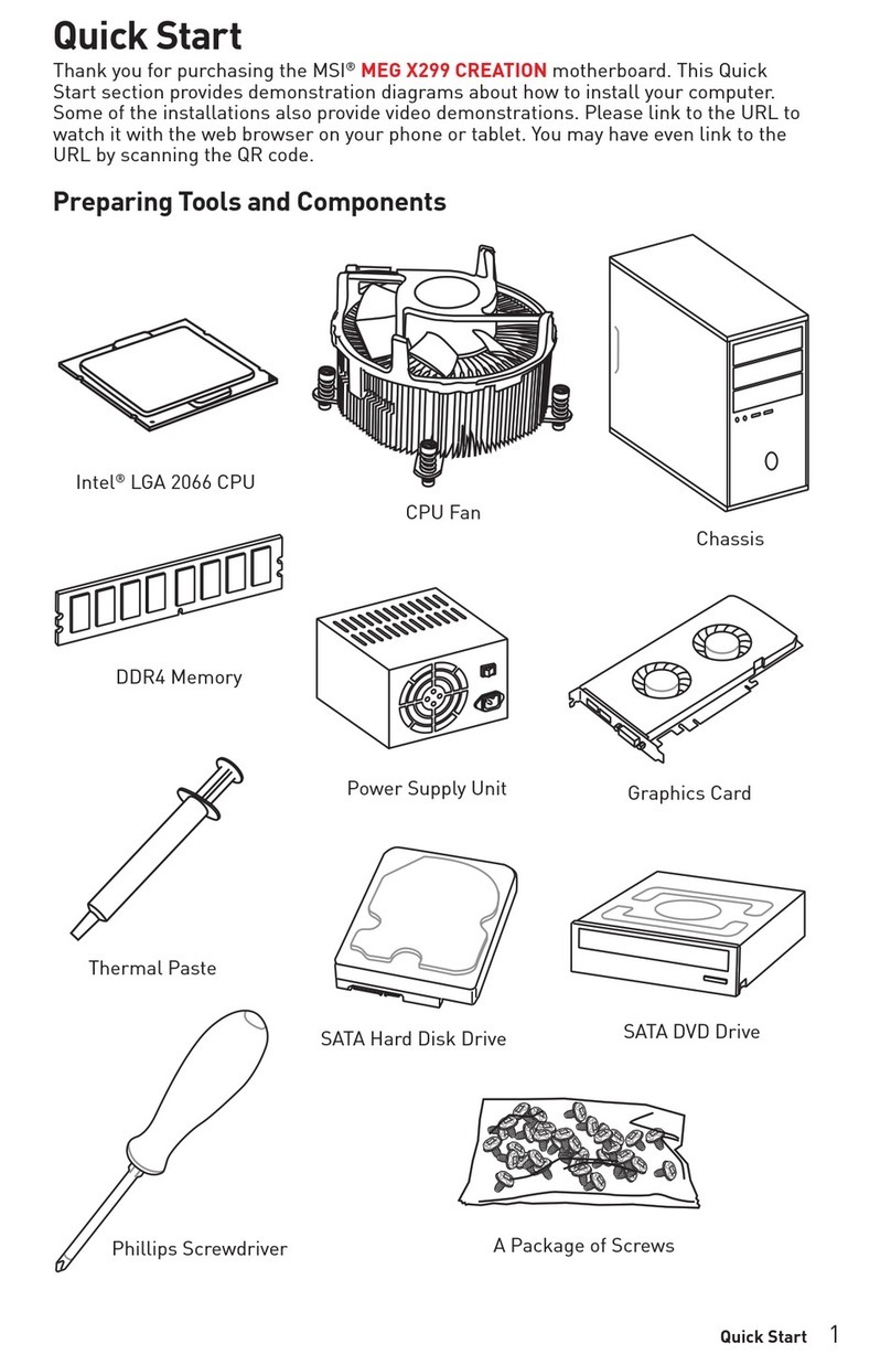 MSI MEG X299 CREATION User manual MSI MEG X299 CREATION User manual