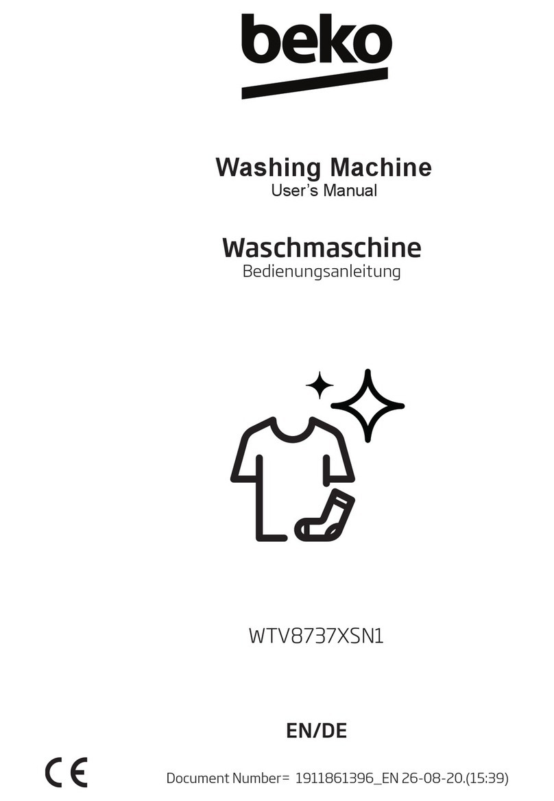Beko WTV8737XSN1 user manual