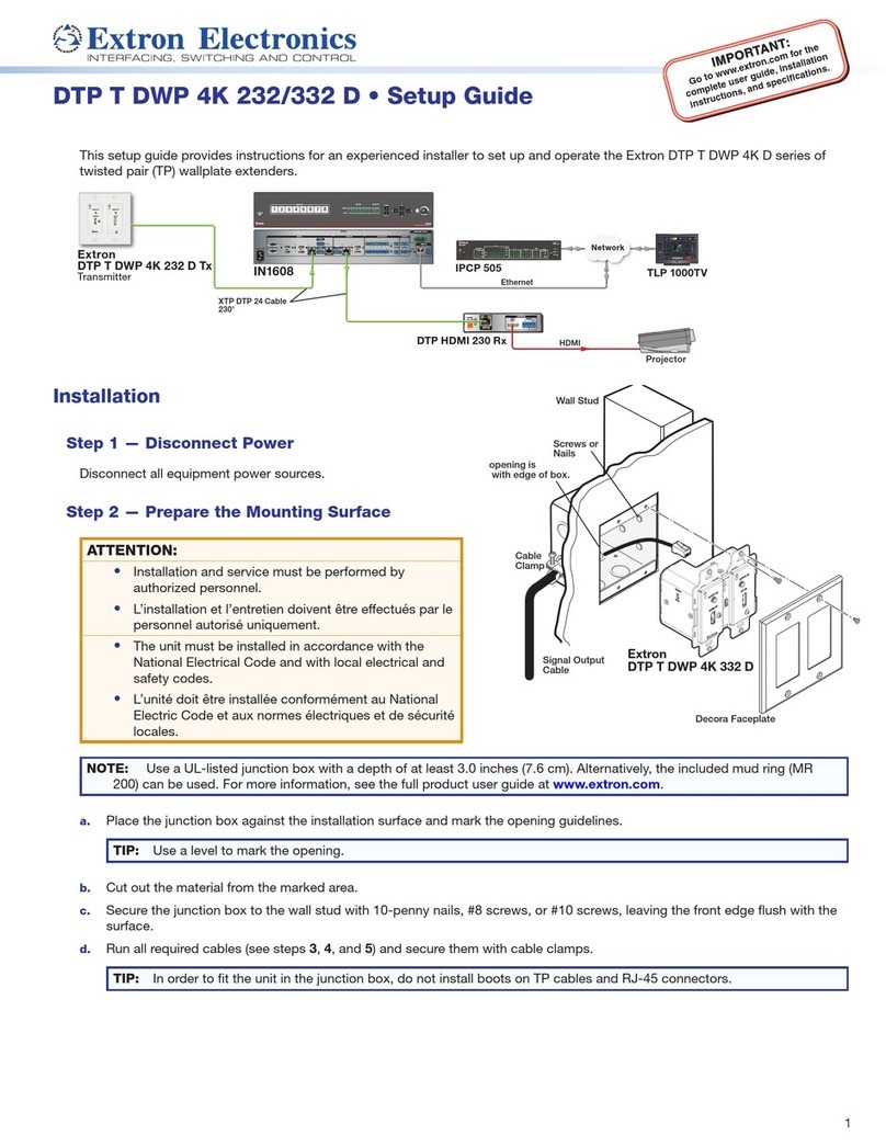 Extron electronics DTP T DWP 4K 232 D User manual