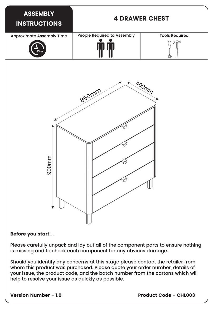Julian Bowen Limited CHL003 Assembly instructions