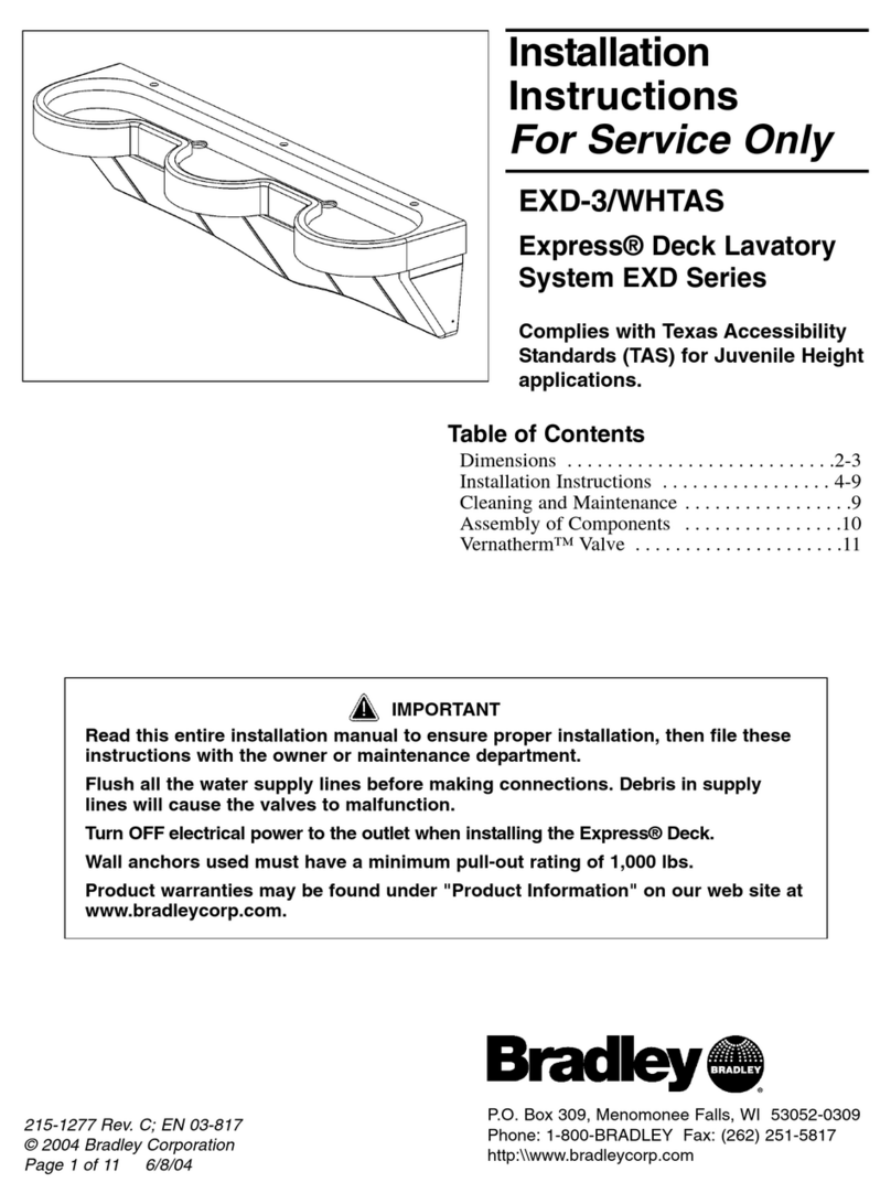 Bradley Express EXD-3/WHTAS User manual