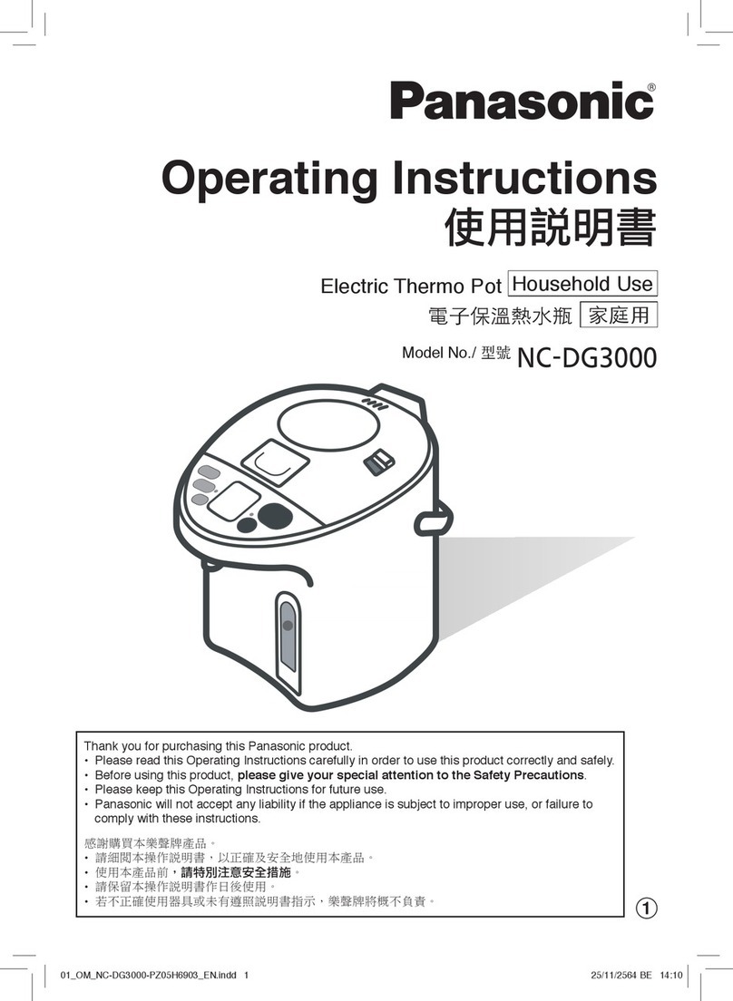 Panasonic NC-DG3000 operating instructions