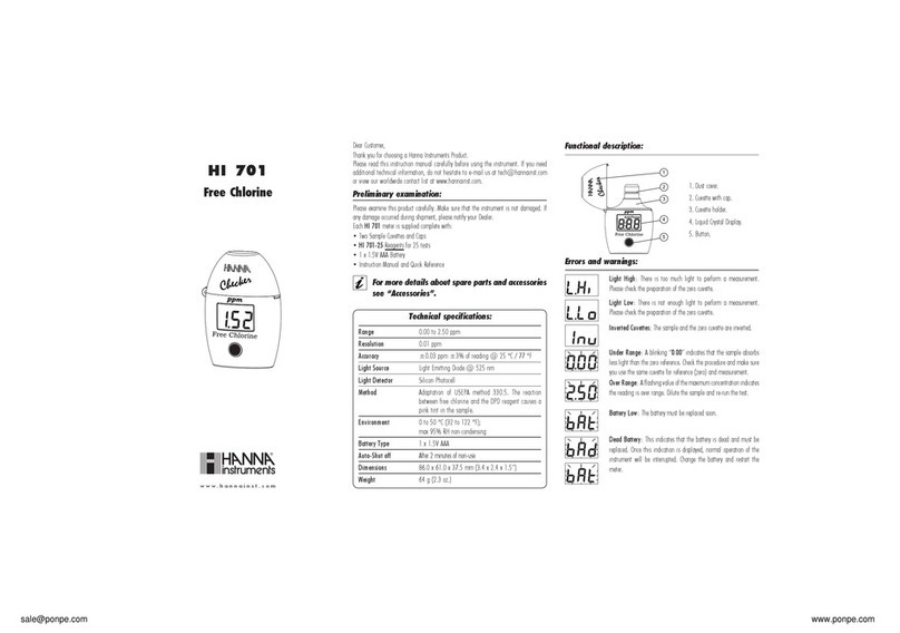 Hanna Instruments HI 701 User manual