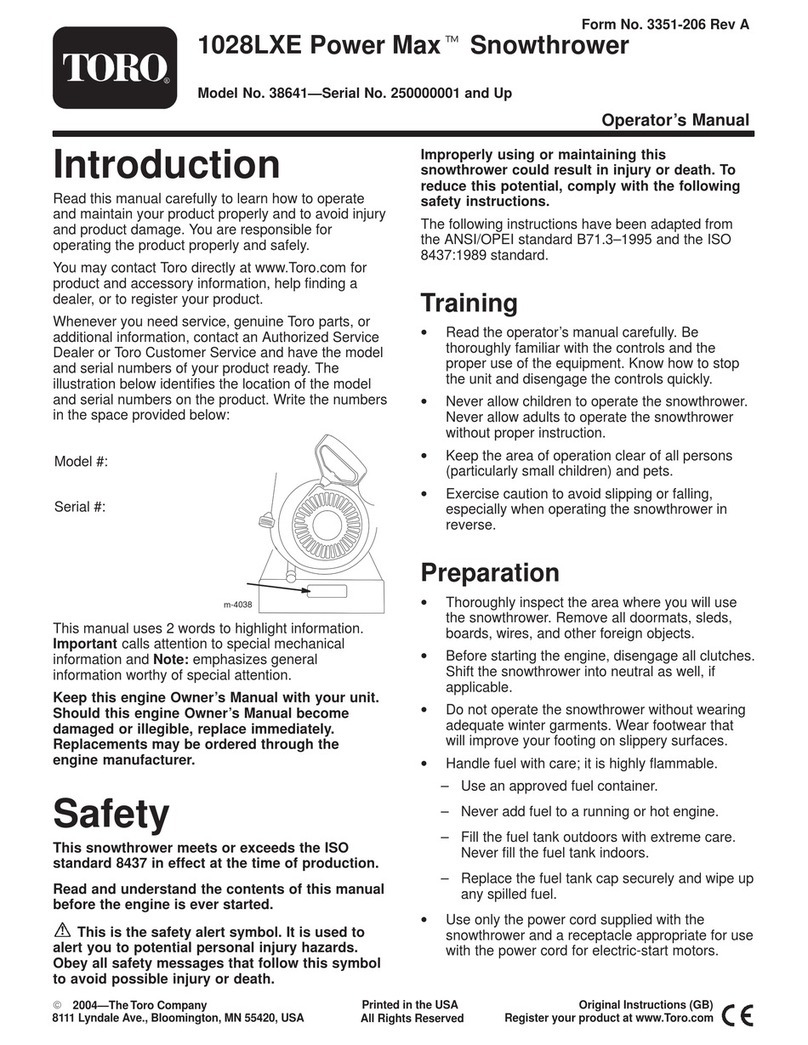 Toro 38641 Power Max 1028LXE User manual